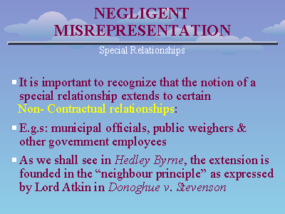 negligent misrepresentation slide