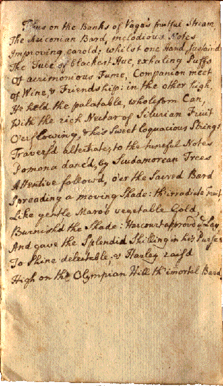 Manuscript Commendatory Verses to John Philips