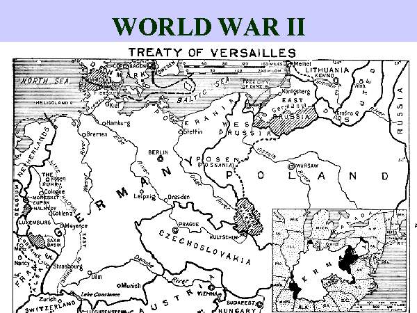 world war i outline map