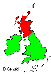 map of United Kingdom highlighting Scotland