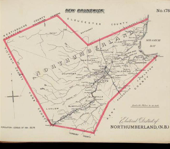 Northumberland County federal electoral boundaries 1895