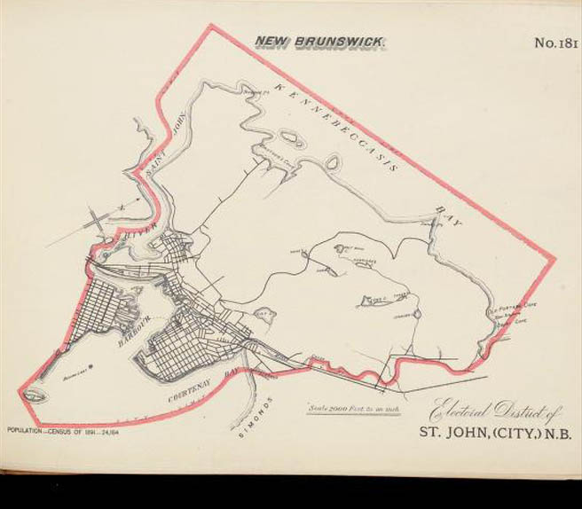 City of Saint John federal electoral boundaries 1895