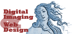 Digital Imaging and Web Design logo -- with image of Boticelli's Birth of Venus