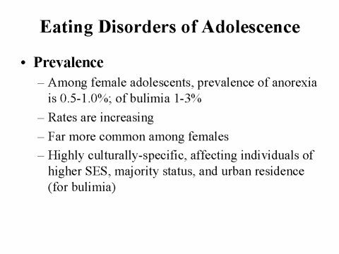 Eating Disorders of Adolescence