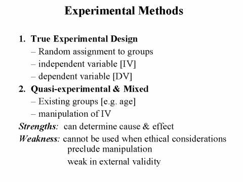 experimental method in politics
