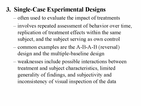 single case research experimental