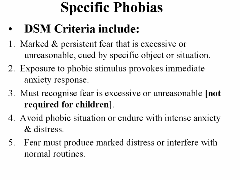 Specific Phobias