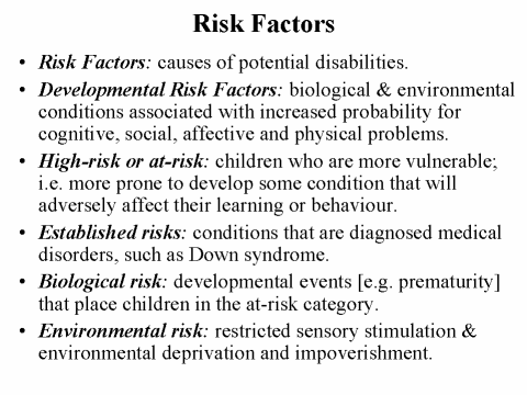 Risk Factors